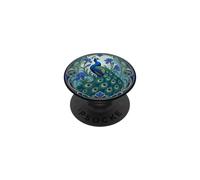 Elegante Pavo Real en un jardín Art Nouveau PopSockets PopGrip Adhesivo