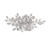 Elegante peine de novia con perlas artificiales y tiras de pelo de diamantes de imitación para bodas y fiestas de compromiso