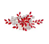 Elegante peine de novia con perlas artificiales y tiras de pelo de diamantes de imitación para bodas y fiestas de compromiso