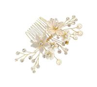 Elegante peine para el pelo de novia con elegantes perlas y cristales, accesorio para bodas y ocasiones especiales