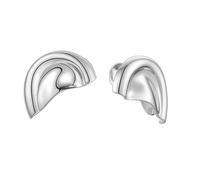 Elegante pendiente de media circular para mujer, joyería de moda, resistente a las alergias, diseño para fiestas y uso diario, elegante clip para las orejas, talla única, como se describe, como se