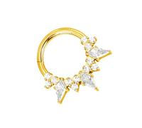 Elegante piercing para la nariz, accesorio juvenil con incrustaciones de diamantes incrustados, piercing para el cuerpo, para ocasiones elegantes, accesorio de moda, One Size, como se describe, como