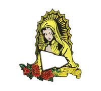 Elegante pin de decoración de sombrero para devotos de la religión virgen, broche de joyería, símbolo religioso, pin de moda, talla única, como se describe
