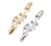 Elegante pin de perlas florales para mujer, ideal para suéteres, chaquetas y accesorios, pin de aleación de metal permanente, One Size, como se describe