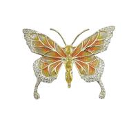 Elegante pin de solapa de mariposa, base de aleación resistente con revestimiento elegante, accesorio versátil para ropa, bolsos, sombreros, adorno, joyería de mariposa única, talla única, como se