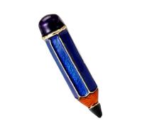 Elegante Pin de solapa de metal con diseño esmaltado Accesorio de joyería unisex para ocasiones formales informales Broche boutique elegante con forma de lápiz único para trajes Joyería de unisex