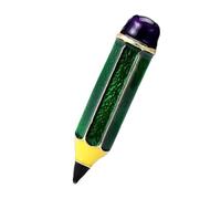 Elegante pin de solapa de metal con diseño esmaltado, accesorio de joyería unisex para ocasiones formales informales, pin de solapa único en forma de lápiz, One Size, como se describe