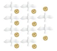 Elegante pin de solapa llamativo con forma de palomas de la paz, adorno para uso diario, fiestas, elegante juego de broche mundial