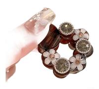 Elegante pinza de agarre para el pelo de camelia para mujer, diseñada para sostener estilos de media altura sin deslizamiento ni tensión (T)