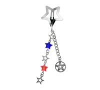Elegante pinza de pelo con cadena de estrellas para mujeres y adolescentes que buscan una declaración de moda única en atuendos y fiestas cotidianas
