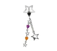 Elegante pinza de pelo con cadena de estrellas para mujeres y adolescentes que buscan una declaración de moda única en atuendos y fiestas cotidianas