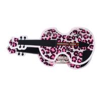 Elegante pinza para el pelo con forma de bajo con diseño de leopardo, pinza para el pelo con estampado de leopardo, accesorios de moda para mujeres y niñas