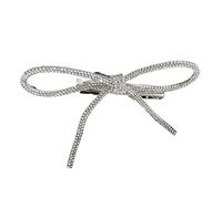 Elegante pinza para el pelo, con lazo, pinza de pico de pato brillante para niñas dulces con diamantes de imitación