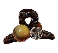 Elegante pinza para el pelo de camelia para mujer, diseñada para sostener estilos de media altura sin deslizamiento ni tensión (L)