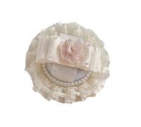 Elegante pinza para el pelo en miniatura para sombrero de copa de estilo Lolitas, encaje y perlas, adornado para fiestas, joyería elegante