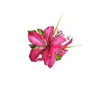 Elegante pinza para el pelo floral para mujer, diseño de lirios naturales, horquilla de agarre seguro, múltiples opciones de color, accesorios para eventos de simulación de lirios