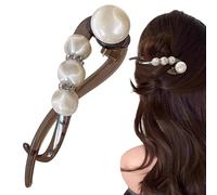 Elegante Pinza para el Pelo Twist - Decoración de Perlas de Pinza de Mandíbula Antideslizante - Pasadores De Perlas Para El Cabello De La Mujer | para Abuela Mamá Esposa Hija y Novia