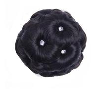Elegante pinza para moño de pelo con diamantes de imitación para dama de honor, boda, con abrazadera de resorte antideslizante para ocasiones formales, pinza de fibra de alta temperatura para moño
