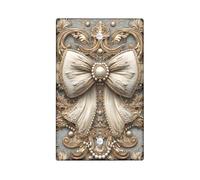 Elegante placa de cubierta para interruptor de luz de arco, diseño decorativo color crema y dorado para todas las estaciones, placas de pared termoplásticas ornamentadas, placa de cubierta en blanco