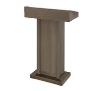Elegante podio de madera maciza, atril impermeable para iglesia y conferencias, soporte para laptop, diseño clásico para presentaciones y discursos profesionales