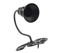 Elegante portavelas de hierro vintage montado en la pared con diseño estampado, añade un toque de encanto y calidez a la decoración de tu hogar (es negro)