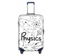 Elegante protector de maleta, accesorios de viaje con impresión de física elástica, accesorios de viaje, equipaje elástico, White, M