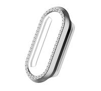 Elegante protector de pantalla con incrustaciones de policarbonato hueco para banda 9/9NFC, pulsera de actividad, uso en interiores y exteriores, medio paquete