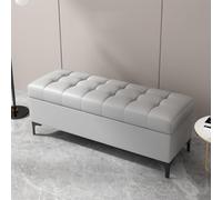 Elegante puf rectangular de almacenamiento para dormitorio y sala de estar, banco de zapatos versátil y solución de asiento al final de la cama, elegante nizer para decoración del hogar