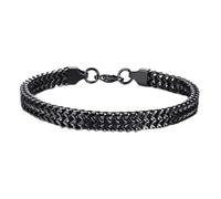 Elegante pulsera de cadena de acero inoxidable Bali para hombres doble franco enlace cadenas pulseras pulsera joyería masculina: