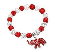 Elegante pulsera de cuentas, elegante joyería con abalorios, accesorio con colgante de elefante, pieza de celebración de uso diario, escuela, aula, de de graduación, equipo de para