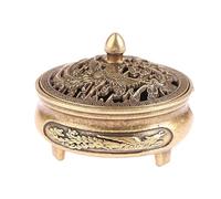 Elegante quemador de incienso de metal, soporte de bobina de tapa desmontable para decoración del hogar, difusor de fragancia decorativo para dormitorio, balcón, área de té, sala de meditación de yoga
