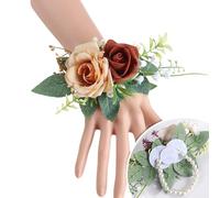 Elegante ramillete de dama de honor realista, flor de muñeca para decoración de bodas y fiestas, varios colores