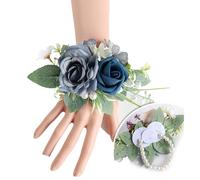 Elegante ramillete de dama de honor realista, flor de muñeca para decoración de bodas y fiestas, varios colores