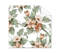 Elegante ratán patrón de flores decorativo plantas gafas paño gamuza de limpieza regalo teléfono limpiador de pantalla, 5 unidades