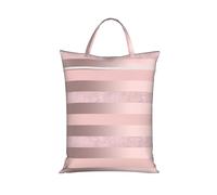 Elegante raya rosa rubor con purpurina oro rosa,Bolsa de viaje para ropa sucia, bolsa plegable para ropa sucia