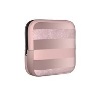 Elegante Raya Rosa Rubor con Purpurina Oro Rosa,Bolsas para Guardar compresas sanitarias, Bolsas para la menstruación para Mujeres y Adolescentes.