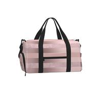 Elegante Raya Rosa Rubor con Purpurina Oro Rosa,Bolso Deportivo Bandolera de Mano, Bolsa de Deporte, Bolsa de Viaje de Gran Capacidad para Mujeres y Hombres.