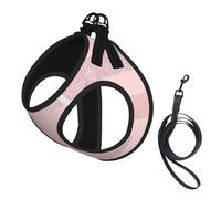 Elegante Raya Rosa ruborizada con Brillo Dorado Rosa,Arnés para Mascotas, arnés Reflectante Ajustable para Perros,M