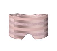 Elegante raya rosa ruborizada con brillo dorado rosa,Máscara para ojos con bloqueo de luz y protección ocular completa para dormir, orejeras y ojos.