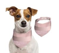 Elegante Raya Rosa ruborizada con Brillo Dorado Rosa,Pañuelos de algodón para Perros, Bufandas Ajustables para Mascotas,S