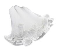 Elegante red de envoltura de flores blancas, papel de regalo impermeable con bordes de perlas para ramos y regalos, envoltura de flores translúcida