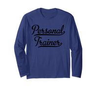 Elegante Regalo de tipografía de Entrenador Personal con un Swoosh Manga Larga