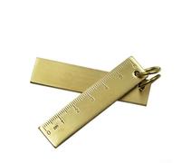 Elegante regla de medición de 6 cm, material de latón con función de colgante, hecha a mano y pulida para una estética distintiva