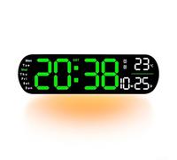 Elegante reloj de pared digital de pantalla grande que mejora la decoración mientras proporciona funciones esenciales de gestión del tiempo (D)