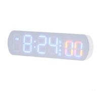 Elegante reloj electrónico para uso en escritorio con lecturas de temperatura y humedad, capacidades de temporizador para las necesidades diarias (D)