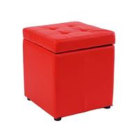 Elegante reposapiés cuadrado de piel sintética otomana versátil taburete de maquillaje y banco de piano para decoración elegante del hogar, diseño acolchado para mayor comodidad