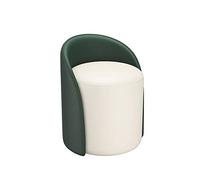 Elegante reposapiés redondo copetudo, cómodo otomano, perfecto para dormitorio, vestidor, sala de estar y decoración del hogar, pieza de acento versátil y elegante