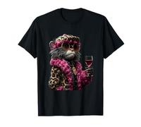 Elegante Retrato De Mono Moda Primate Copa De Vino Gráfico Camiseta