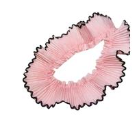 Elegante ribete de encaje plisado de 3 cm con diseño de dientes de perro para costura, manualidades, proyectos, accesorios de ropa
