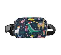 Elegante riñonera cruzada para hombres y mujeres, bolsa deportiva multiusos con correa ajustable para compras, deportes, trabajo, unicornios encantadores, flamencos, esperanza, pizza, alpaca y